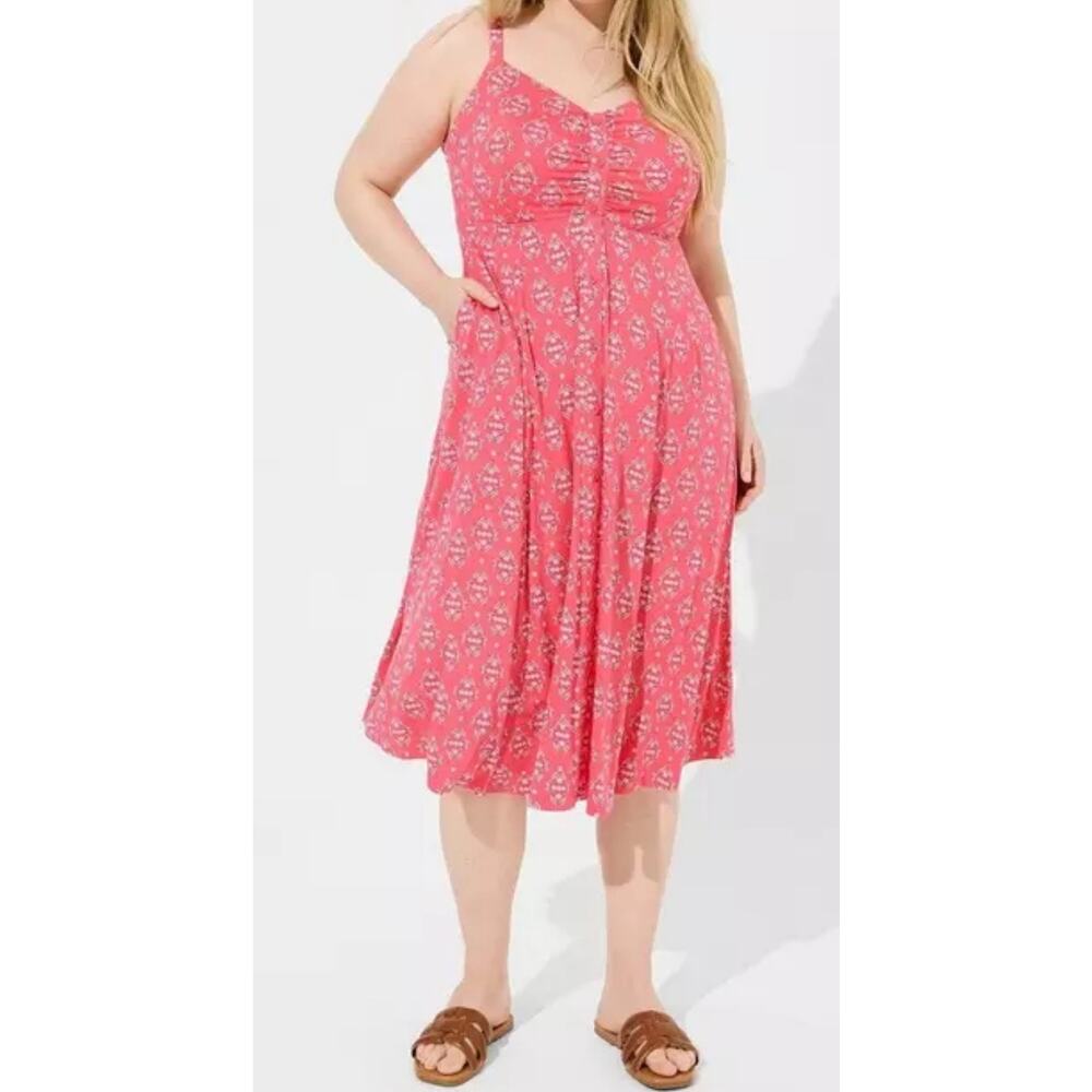 Torrid Midi Super Soft Button-Front Knit Dress Sl… - image 2